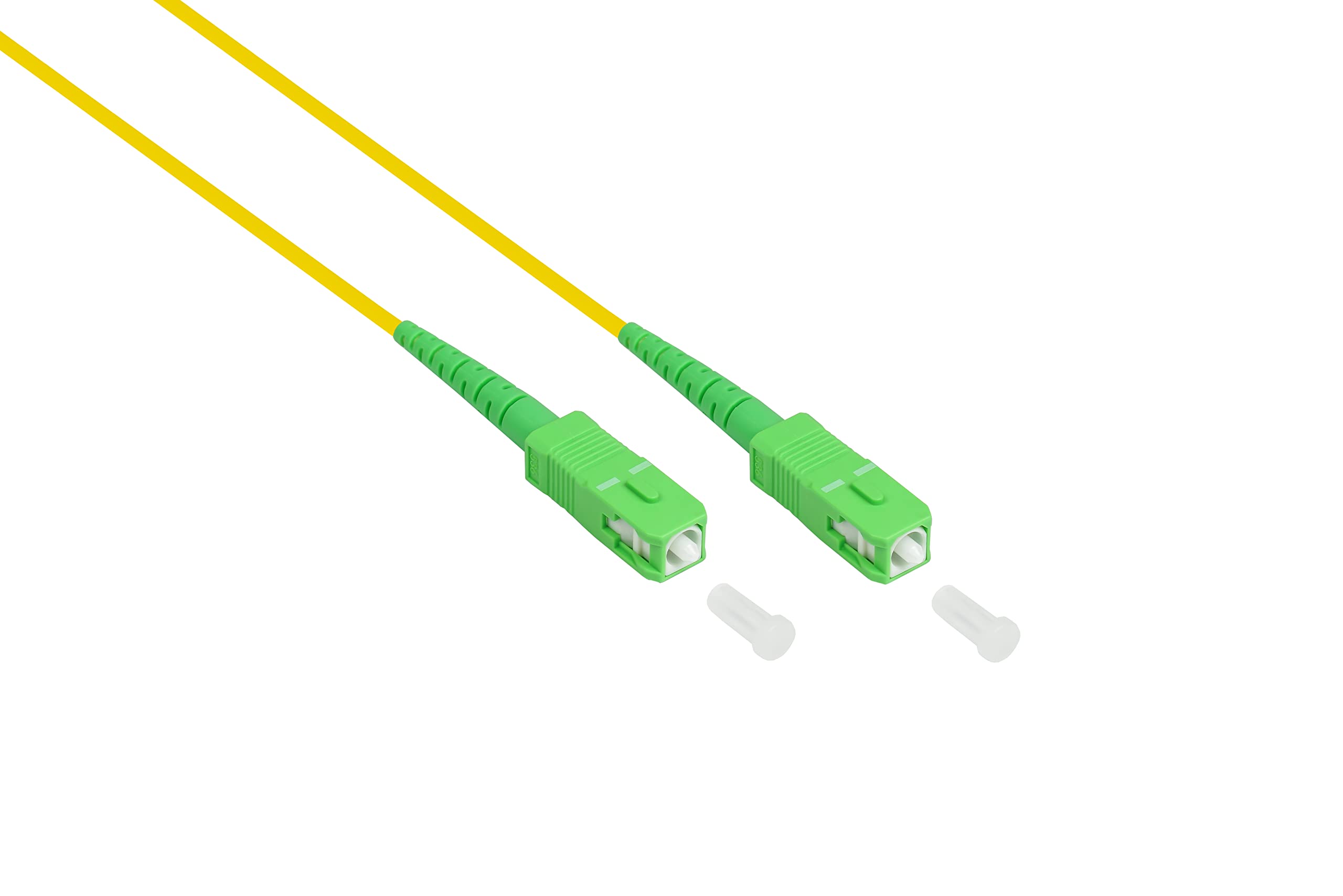Good Connections OS2 Fibre Optic Cable - Simplex - Plug SC (APC) to SC (APC) - Singlemode 9/125 - Fibre Optic Conductor, Fibre Optic Cable, Patch Cable for FTTH/FTTB/FTTx - 0.5 m / 50 cm