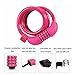 Titanker Bike Lock, 4ft Security Resettable Combination Coiling Bike Cable Locks with Mounting Bracket, 1/2 Inch Diameter (Pink)thumb 2