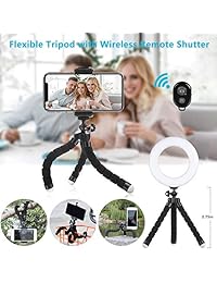 Selfie Ring Light Kit 6.5 "con soporte de luz extensible, soporte de trípode flexible y soporte para teléfono celular para videos de YouTube   transmisión en vivo   maquillaje   Vlogs   escritorio con 3 modos de luz para iPhone, Android