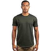 BYLT Mens Drop-Cut Men's T Shirt, Plain Tshirts for Men, Drop Cut Basic Crewneck Tee, Wrinkle Resistant, Stretch Fit