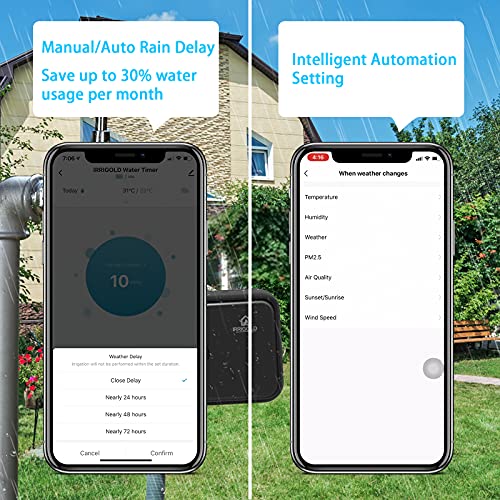 IRRIGOLD WiFi Water Timer, Smart Sprinkler Timer Works with Alexa and