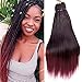BEFUNNY Ombre Red Braiding Hair Pre Stretched, 8 Packs/Lot 24 Inch Pressional Prestretched Braiding Hair, Yaki Texture Synthetic Hair Extensions For Human Crochet Braids, Itch Free(24