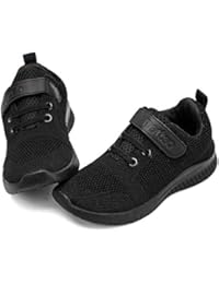nerteo Toddler Sneakers Boys Girls Kids Running School Uniform Shoes | Breathable, Lightweight. Machin Washable All Black 10 M US Toddler