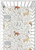 Fitted Crib Sheet for Woodland Toile Baby/Toddler