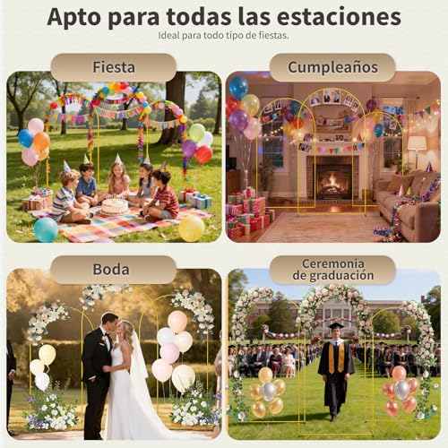 YYUgolo 3 Packs de Pantallas con Estructura de Hierro para Eventos y Fiestas,Estructura Herreria Pack Mamparas,para como Fiesta cumpleaños,Boda,Aniversario,línea Bienvenida bebé（2.2m，2.0m，1.8m）