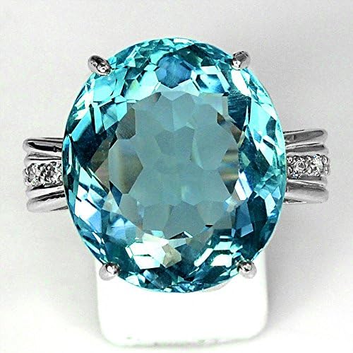 Fashion Women 925 Silver Oval Blue Topaz Gem Wedding Bridal Ring Jewelry Sz 6-10#by pimchanok shop (9)