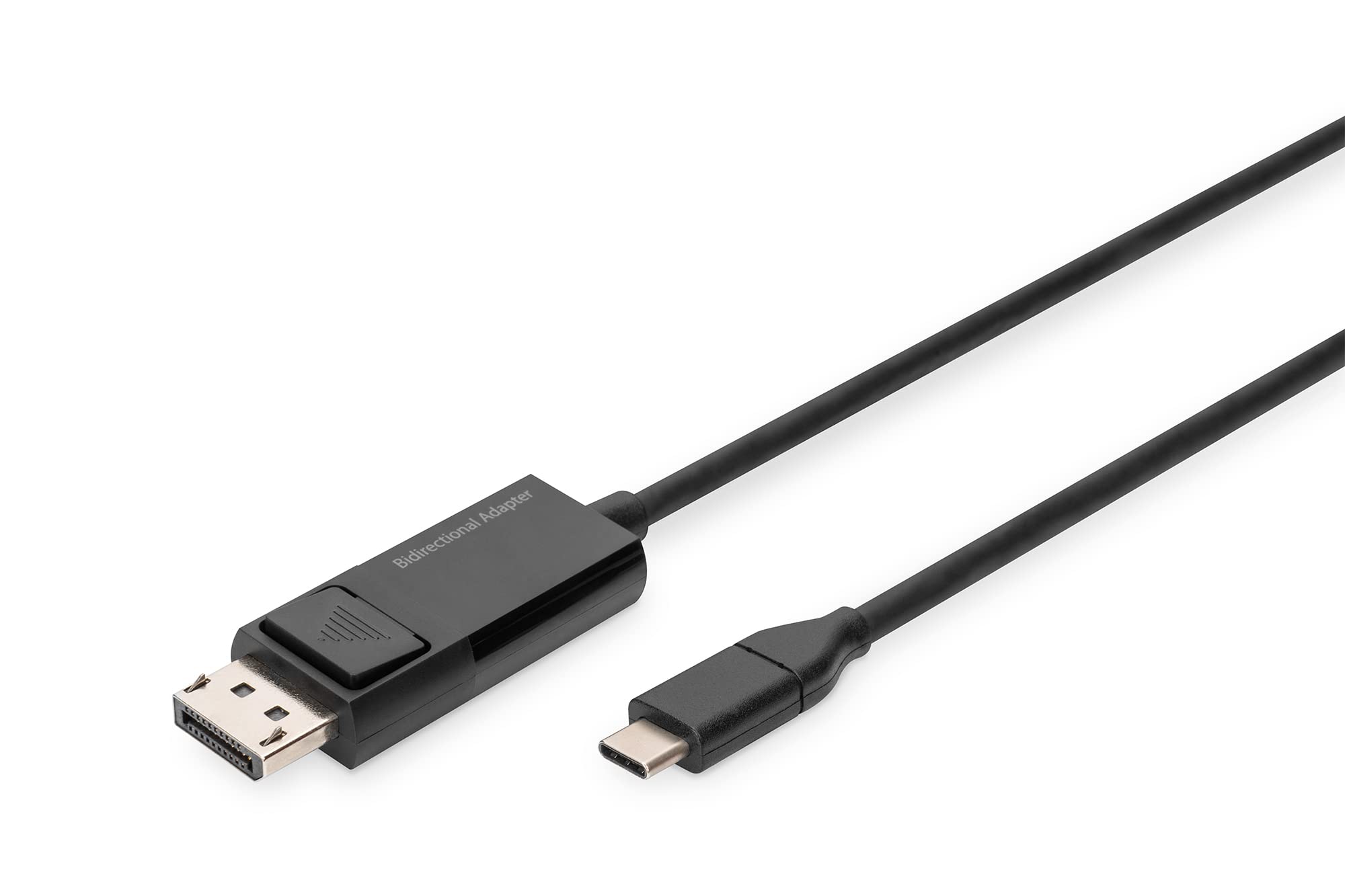 Digitus bidirectional USB-C to Displayport adapter cable - 2m - Displayport 1.4 - DP Alt-Mode - 8k/30Hz - Compatible with monitor, gaming graphics card - Black