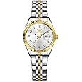 OLEVS Watches for Women Diamond Luxury Dress Women Watches Analog Quartz Waterproof Day Date Stainless Steel Wristwatch