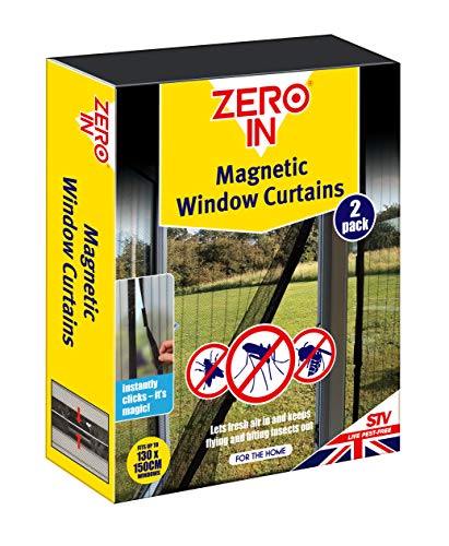 Zero In Magnetic Window Insect Curtain- 2pack