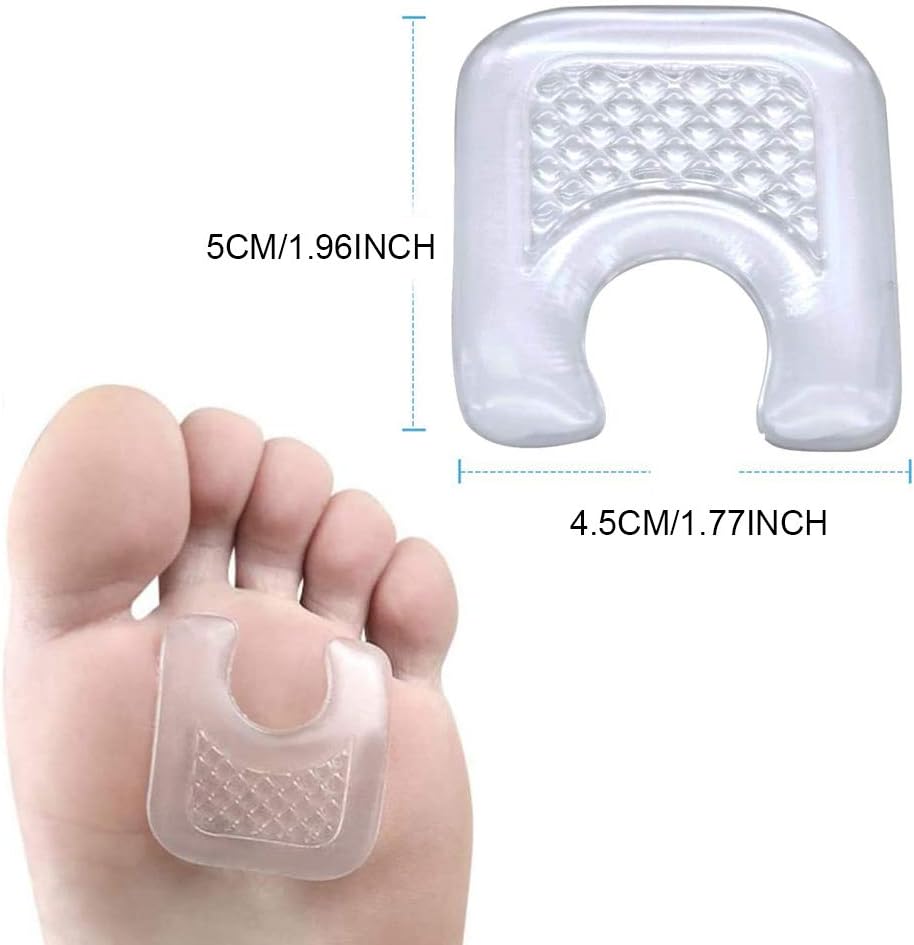 FHYT 10 Pcs U-Shaped Gel Callus Pads Anti-Slip High Heel Forefoot Pads Invisible Pads for Foot Pain Relief Blister Reusable Callus Cushions - Image 3