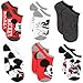 Disney Mickey Mouse 6 pack Socks (9-11 (Shoe: 4-10), Classic Mickey White/Red)
