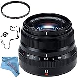Fujifilm XF 35mm F/2 R WR Lens (Black) 16481878 + 43mm UV Filter +
Fibercloth + Lens Capkeeper Bundle