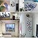Romantiko 12 Pcs Fashion 3D Butterfly Decor Decal Wall Stickers Art(Blue)