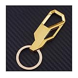 Iuhan® Fashion Black Keyfob Car Keyring Keychain Key Chain Ring Men's Business Style (Gold)