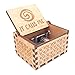 Moana Music Box Hand Crank Musical Box Carved Wooden,Play The Theme Song of Moana,Brown