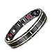 Feraco Men Titanium Magnetic Therapy Bracelet Element Magnets Relief for Arthritis Pain Charms Wristband,Gold Black