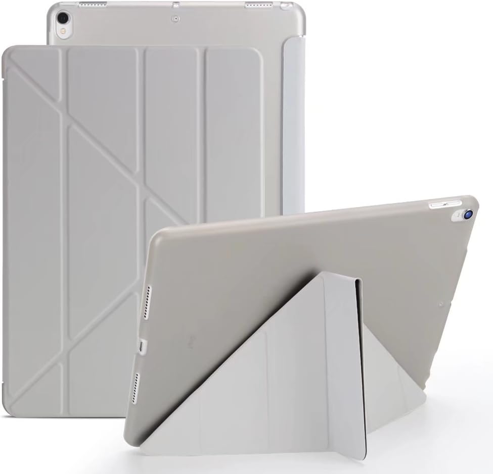 iPad Pro 9.7 Case, VMAE Origami Smart Cover, Ultra Slim Lightweight Cover, Muti-Angle Stand Folio Case with Auto Wake and Sleep Feature for iPad Pro 9.7" 2016 Model - Grey