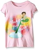 Disney Little Girls' Toddler The Good Dinosaur Make Your Mark Puff Sleeve T-Shirt, Light Pink, 3T