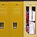 StorageWorks 3-Shelf Hanging Locker Organizer, Durable Polyester Canvas, Black with Red Trim, 36
