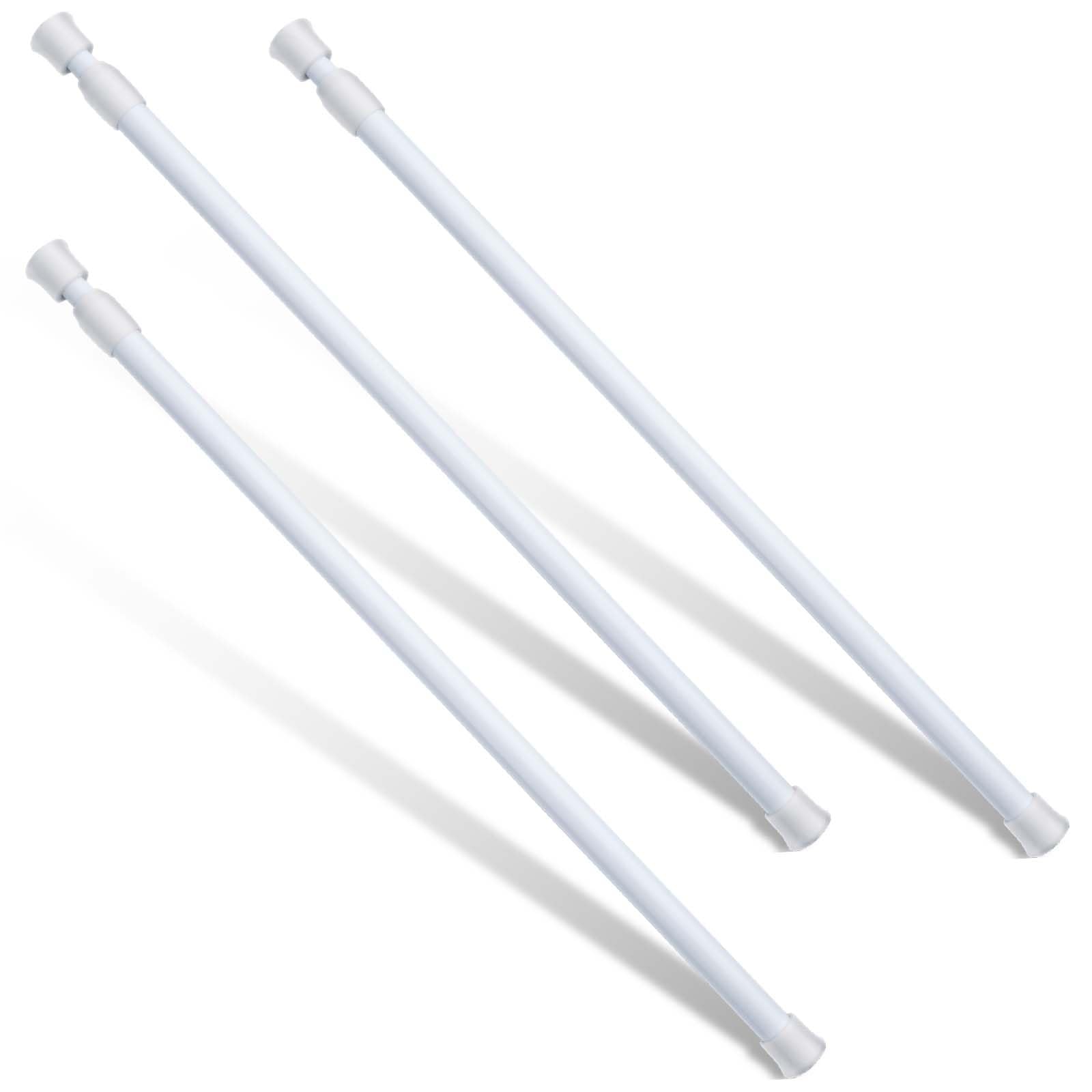 3pcs Window Security Bars, 15.7-27.6 Inch Adjustable Sliding Door Security Lock Bar Fixed Window Guard Door Security Devices for Children Safety Patio Door (White)