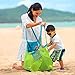 EXKOKORO Ultra Large 2 Pack Mesh Beach Bag Tote, Beach Toys Organizer Storage Bags, Toys & Shell Bag Stay Away from Sand The Beach