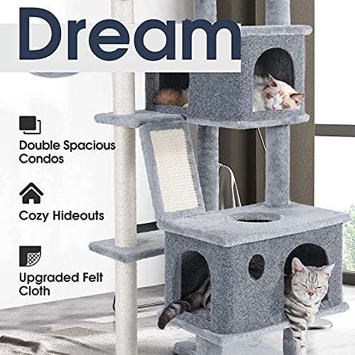 rabbitgoo Cat Tree Cat Tower, 73" Tall Cat Trees for Indoor Cats, Multi