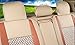 Amooca Car Seat Covers Full Set Automotive Seat Protection Fit for Most Cars SUVs Front & Back Seats Waterproof Nappa Leather Car Seat Cushion Protector Black & Beige