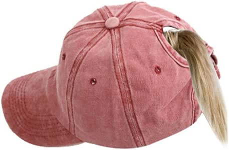 SELLX Moda Mujer Cola de Caballo Gorra de béisbol para niña Invierno