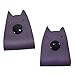 Cat Shaped Cord Keeper (Cord Clam) 2-Pack Handmade by Hide & Drink :: Purple