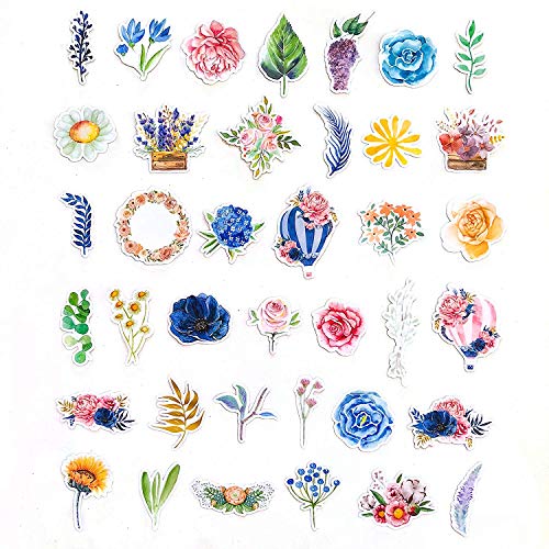 2 Watercolor+Stickers+Scrapbook+Navy+Peony