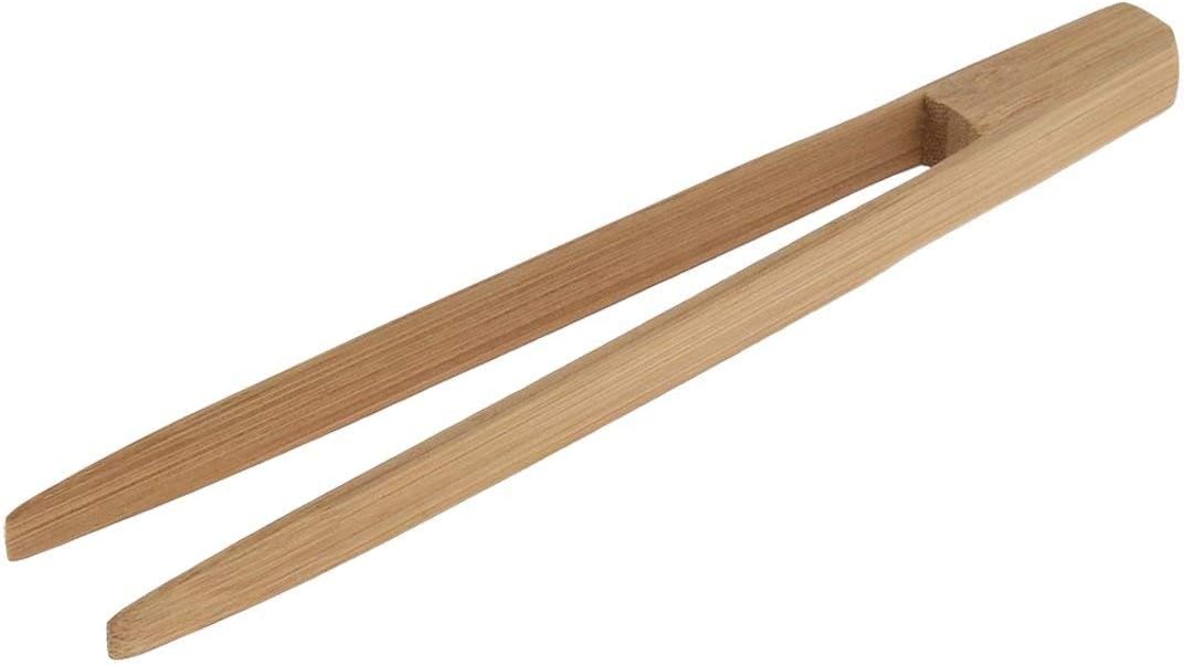 Newin Star Kitchen Tongs Non-slip Wood Toast Tongs Wooden Tongs Serving Food Toast Barbecue Bread Salad Clip Clamp Cooking Kitchen Tool Kitchen Tools Gadgets