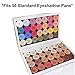 Holographic XL - 56 Pan Empty Magnetic Makeup Palette with Mirror Set for Depotting with 10pcs Metal Stickers. Silver Glitter Extra Large Magnetic Palette for Eyeshadow, Blush, Bronzer and Highlighter