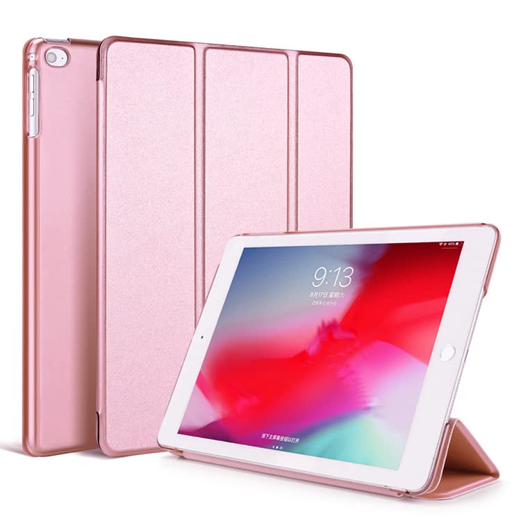 DV iPad 9.7 Inch 2017/2018 Smart Case Cover, Ultra Slim Lightweight Stand Case Shell with Translucent Back Cover, for Apple iPad 9.7(Air, Air 2 2017, 2018) Auto Sleep&Wake (Rose Gold) — image 1