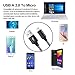 Micro USB Charger, Cebkit 6Ft 2Pack Long Fast Charger Power Cords High Speed Durable USB Charging Cable Compatible for Android Phone, Samsung Galaxy S6 S7 Edge Note 5 4 3 S2, Smartphone - Black
