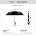 SIEPASA 49/56 Inch Inverted Reverse Upside Down Umbrella, Extra Large Double Canopy Vented Windproof Waterproof Stick Golf Umbrellas with C-shape Handle.(Black Flord, 49 Inch)