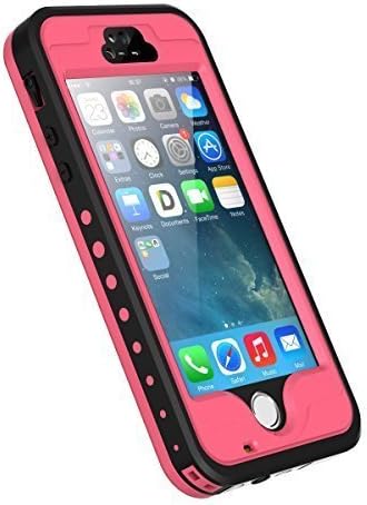 iPhone 5 5S Waterproof Case, LYNXTECH Ultra-thin Underwater Dust-proof Snow-proof Shock-proof Waterproof Case for iPhone 5 5S SE (Pink)