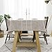 Home Brilliant Linen Table Cloth Rectangle Beige Table Cloth for Rectangle Tables Table Cover for 6 ft Tables Party Wedding Table Holiday (52 x 86 Inches, Light Linen)