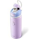 BUZIO 32 oz Insulated Water Bottle - Stainless Steel with Chug Cap, Leakproof Locking Lid, Carry Loop, Wide Mouth, Dishwasher Safe, Gym Sports Travel Work Outdoors, Gifts for Women & Men, Light Purple
