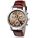 Men Watches,Shinericed New Luxury Fashion Crocodile Faux Leather Band Analog Watch Watches for Mens (Brown)