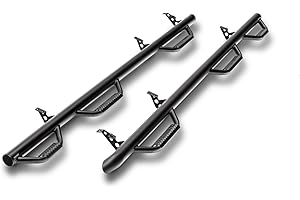 N-FAB RealTruck Nerf Steps for RAM | Wheel-to-Wheel w/ Bed Access, Heavy Duty Steel, Textured Black | D20100CC-6-TX | Fits 2019-2024 RAM 2500/3500 New Body Style Crew Cab 6.4' Standard Bed