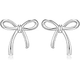 COORWEEL Bow Stud Earrings for Women Holiday Bow Jewelry Simple Earrings