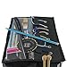 Houseables Knitting Bag, Crochet Organizer, Yarn Tote, 1 Pack, Clear, 6 Compartments, Crocheting Supplies, Knit Accessories, Drawstring, Needles Holder, Thread Dispenser, Storage Box, with Zippers