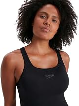 Speedo Women Endurance+ Eco Legsuit Swimsuit Chlorine Resistant Black view 3