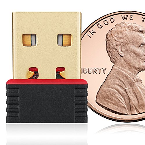 HomeSpot 150Mbps Wireless N WiFi USB Nano Adapter, Network LAN Card 802.11n, for Raspberry Pi/Windows XP/ Vista/Win7/Linux/Mac OS