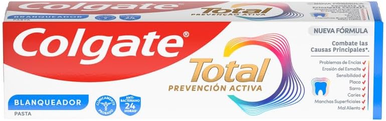 Total Prevention Aktive Zahnpasta, 75 ml, bekämpft die Hauptursachen von Problemen der Mundgesundheit, 24 Stunden antibakterieller Schutz, patentierte Technologie.