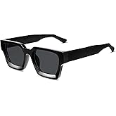 VANLINKER Thick Square Sunglasses for Men Women Retro Chunky Rectangle Shades UV400 Protection VL9731