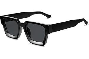 VANLINKER Thick Square Sunglasses for Men Women Retro Chunky Rectangle Shades UV400 Protection VL9731