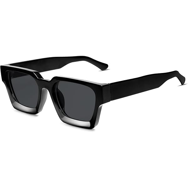 Lunettes De Soleil Carrées Noires Haut De Gamme Luxe Vintage 2024