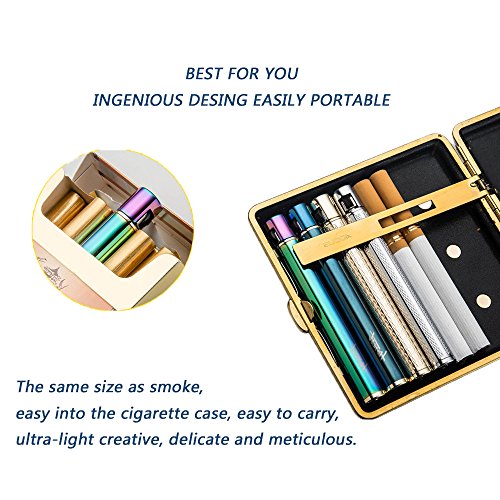 Navpeak Long Strip Refillable Butane Gas Cigarette Lighter Wheel Fire Starter for Men&Women (Multicolor)