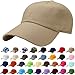 Falari Classic Baseball Cap Dad Hat 100% Cotton Soft Adjustable Size Khaki